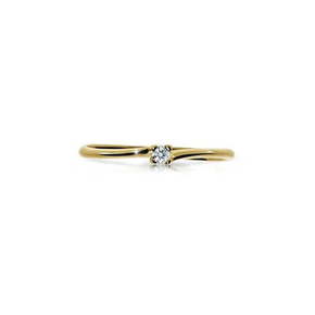Cutie Diamonds Bleščeč prstan iz rumenega zlata z diamantom DZ6733-2948-00-X-1 (Obseg 49 mm) rumeno zlato 585/1000