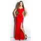 Amiatex Ženska obleka 74492, rdeča, UNIVERZáLNí