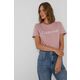 Calvin Klein bombažna majica - roza. T-shirt iz zbirke Calvin Klein. Model narejen iz tanka, elastična tkanina.