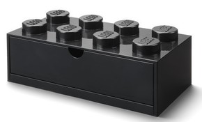 LEGO namizna škatla 8 s predalom črna 316 x 158 x 113 mm