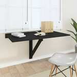 vidaXL Zložljiva stenska miza črna 100x60x56 cm inženirski les