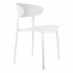 Beli plastični jedilni stoli v kompletu 4 ks Fain – Leitmotiv