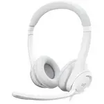 Logitech H390 slušalke, USB, bele, mikrofon