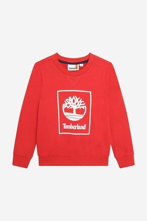 Otroški pulover Timberland rdeča barva - rdeča. Otroški pulover iz kolekcije Timberland