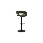 Design Scandinavia Barski stolčki Grace (SET 2 kosa), tkanina, oljka