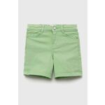 Otroške kratke hlače zippy zelena barva - zelena. Otroški kratke hlače iz kolekcije zippy. Model izdelan iz enobarvnega materiala.