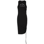 Obleka za na plažo Karl Lagerfeld črna barva - črna. Obleka za na plažo iz kolekcije Karl Lagerfeld. Model izdelan iz elastične pletenine. Izjemno udobna tkanina z visoko vsebnostjo bombaža.