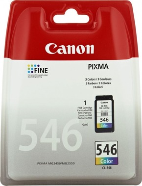 Canon CL-546 črnilo color (barva)/modra (cyan)/vijoličasta (magenta)