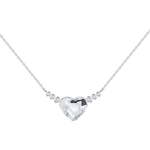 Preciosa Romantična srebrna ogrlica Srce s češkim kristalom Preciosa z ljubeznijo 6144 00 srebro 925/1000