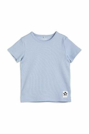 Otroška kratka majica Mini Rodini - modra. Otroška kratka majica iz kolekcije Mini Rodini. Model izdelan iz tanke