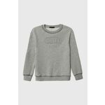 Otroški pulover Sisley siva barva - siva. Otroški pulover iz kolekcije Sisley, izdelan iz pletenine. Model iz izjemno udobne tkanine z visoko vsebnostjo bombaža.