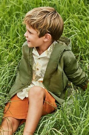 Otroška jakna Mayoral zelena barva - zelena. Otroški jakna iz kolekcije Mayoral. Nepodložen model