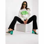 FANCY Ženska majica s kapuco oversize s potiskom MARILEE belo-zelena FA-BL-7823.24P_387314 Univerzalni