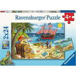 Ravensburger Puzzle Pirati in morske deklice 2x24 kosov
