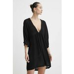Obleka za na plažo Roxy črna barva, ERJX603386 - črna. Obleka za na plažo iz kolekcije Roxy. Model izdelan iz visokokakovostnega materiala.