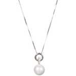 JwL Luxury Pearls Srebrna ogrlica s pravim biserom JL0454 (veriga, obesek) srebro 925/1000