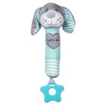 Baby Mix Medvedek Mint žvižgajoča plišasta igrača z zobotrebcem