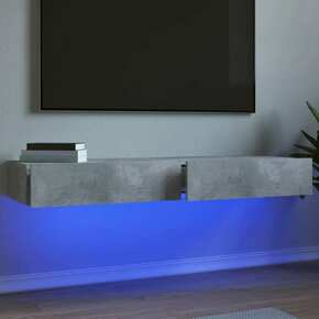 VidaXL TV omarice z LED lučkami 2 kosa betonsko siva 60x35x15