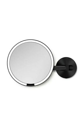 Ogledalo z LED osvetlitvijo za stensko montažo Simplehuman Sernsor črna barva - črna. Ogledalo z LED osvetlitvijo za stensko montažo iz kolekcije Simplehuman.