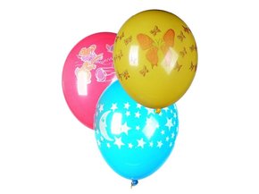 Napihljiv balon - komplet 100 kosov S TISKOM 26cm