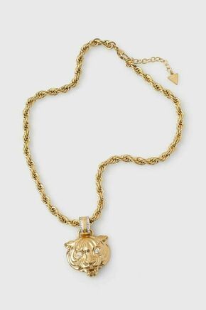 Ogrlica Guess - zlata. Ogrlica iz kolekcije Guess. Model z okrasnim obeskom izdelan iz iz kirurškega jekla.