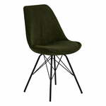 Design Scandinavia Jedilni stoli Eris (SET 2 kosa), tekstil , oljka