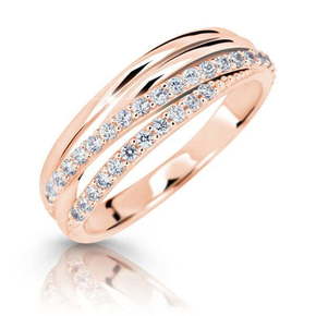 Cutie Jewellery Bleščeč prstan iz roza zlata Z6716-3352-10-X-4 (Obseg 48 mm) roza zlato 585/1000
