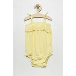 GAP body za dojenčka - rumena. Body za dojenčka iz kolekcije GAP. Model izdelan iz enobarvne tkanine.
