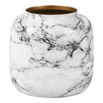 Črno-bela železna vaza PT LIVING Marble, višina 19,5 cm