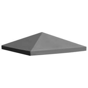 VidaXL Streha za paviljon 310 g/m² 3x3 m siva
