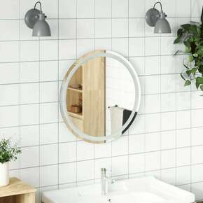 VidaXL LED kopalniško ogledalo 60 cm okroglo
