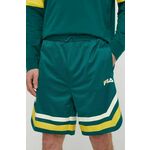 Kratke hlače Fila Lashio moške, zelena barva, FAM0651 - zelena. Kratke hlače iz kolekcije Fila. Model izdelan iz pletenine s potiskom.