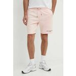 Kratke hlače Tommy Hilfiger moški, roza barva - roza. Kratke hlače iz kolekcije Tommy Hilfiger. Model izdelan iz gladke pletenine. Model iz izjemno udobne tkanine z visoko vsebnostjo bombaža.