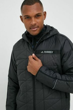 Športna jakna adidas TERREX Multi črna barva - črna. Outdoor jakna iz kolekcije adidas TERREX. Delno podložen model