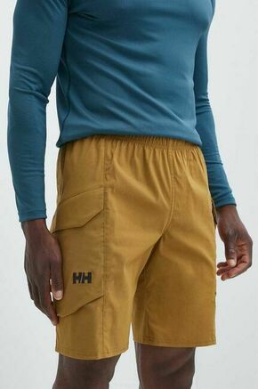 Pohodne kratke hlače Helly Hansen Vista zelena barva - zelena. Pohodne kratke hlače iz kolekcije Helly Hansen. Model izdelan iz trpežnega materiala s hidrofobnim premazom.