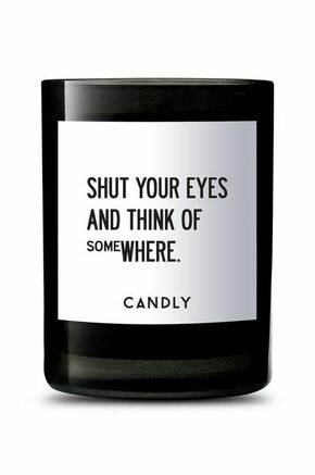 Candly dišeča sojina sveča Shut your eyes - črna. Dišeča sveča iz kolekcije Candly. Model izdelan iz stekla.