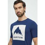 Bombažna kratka majica Burton moški, mornarsko modra barva - mornarsko modra. Lahkotna kratka majica iz kolekcije Burton, izdelana iz pletenine, prijetne na otip. Model iz izjemno udobne bombažne tkanine.