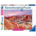 Ravensburger Puzzle Dih jemajoče gore: Rainbow Mountains sestavljanka, 1000 delov