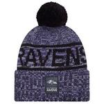 Baltimore Ravens New Era NFL Sideline 2025 Sport Knit zimska kapa