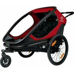 Hamax OUTBACK ONE enosedežni kolesarski voziček + otroški voziček, 2v1, rdeče črn