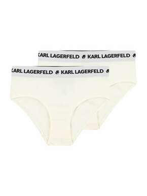 Otroške spodnje hlače Karl Lagerfeld 2-pack bela barva - bela. Otroški Spodnjice iz kolekcije Karl Lagerfeld. Model izdelan iz bombažne pletenine. V kompletu sta dva kosa.