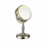 Ogledalo z osvetlitvijo Markslöjd Face - siva. Ogledalo z osvetlitvijo iz kolekcije Markslöjd. Model izdelan iz jekla in stekla.