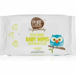 Pure Beginnings Organic Baby vlažni robčki za otroke 64 kos