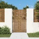 vidaXL Vrtna vrata 105x180 cm corten jeklo kvadraten dizajn