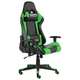 Greatstore Vrtljiv gaming stol zelen PVC