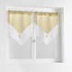 Rumene/bele prosojne zavese v kompletu 2 ks 60x90 cm Duetto – douceur d'intérieur