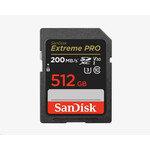SanDisk Spominska kartica Extreme PRO 512 GB SDXC 200 MB/s in 140 MB/s, UHS-I, razred 10, U3, V30