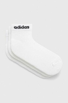 Adidas Unisex nizke nogavice Linear Ankle Socks Cushioned Socks 3 Pairs HT3457 Bela