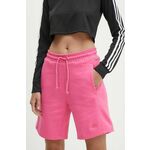 Kratke hlače adidas ženske, roza barva, IW1256 - roza. Kratke hlače iz kolekcije adidas, izdelane iz prožnega materiala, ki zagotavlja udobje in svobodo gibanja. Model z mehko oblazinjeno sredino zagotavlja mehkobo in dodatno toploto.