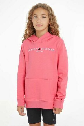 Otroški bombažen pulover Tommy Hilfiger roza barva